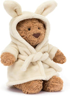 Jellycat Bartholomew Bear with Bathrobe Stuffed Animal, Soft & Huggable - Classic Children's Gift