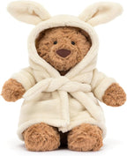Jellycat Bartholomew Bear with Bathrobe Stuffed Animal, Soft & Huggable - Classic Children's Gift