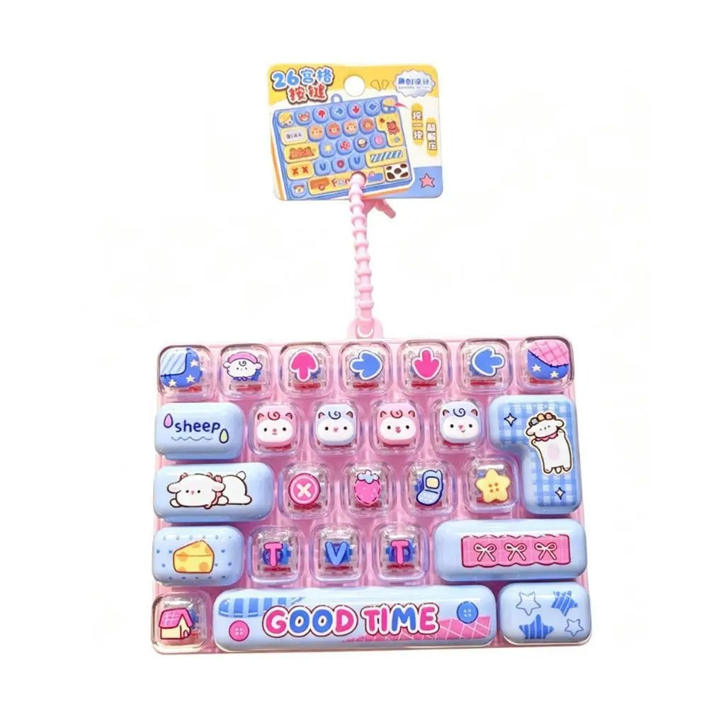Clickeez Series 26 Grids Keycap Clicker Cute Button Keyboard Keychains Surprise Color