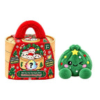 Christmas Bun Dumpling Squishy Plush – Cute Bow Holiday Decor – Surprise Color