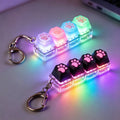 Clickeez Series Multi-style LED Keyboard Keychain Fidget Toy - Clickable Buttons