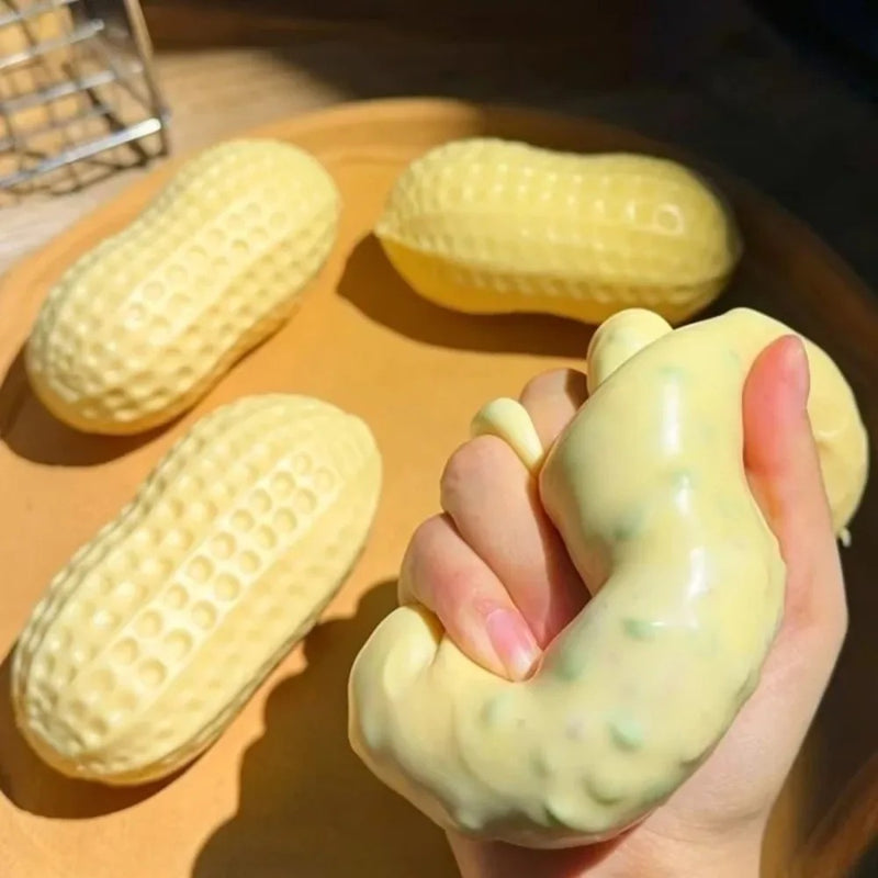 Peanut Squishy Crunchy Stress Ball – Soft Sensory Fidget Toy