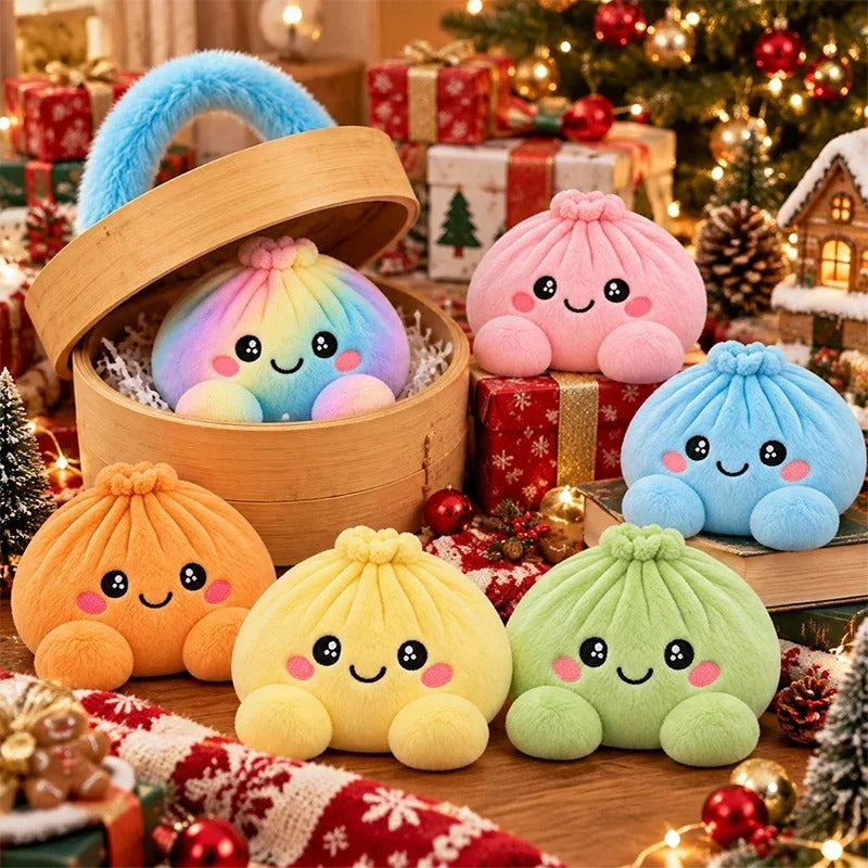 Christmas Plush Dumplings Squishy Ornaments Stress Relief with cute box