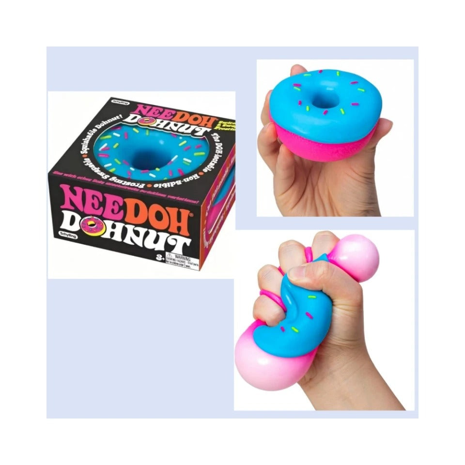 Schylling NeeDoh Jelly Donut Squeeze Toy, Stress Relief Squishy Toy