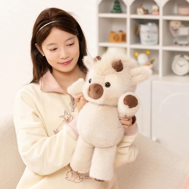Adorable Highland Cattle Plush Toy 45cm - Huggable Running Cow Stuffed