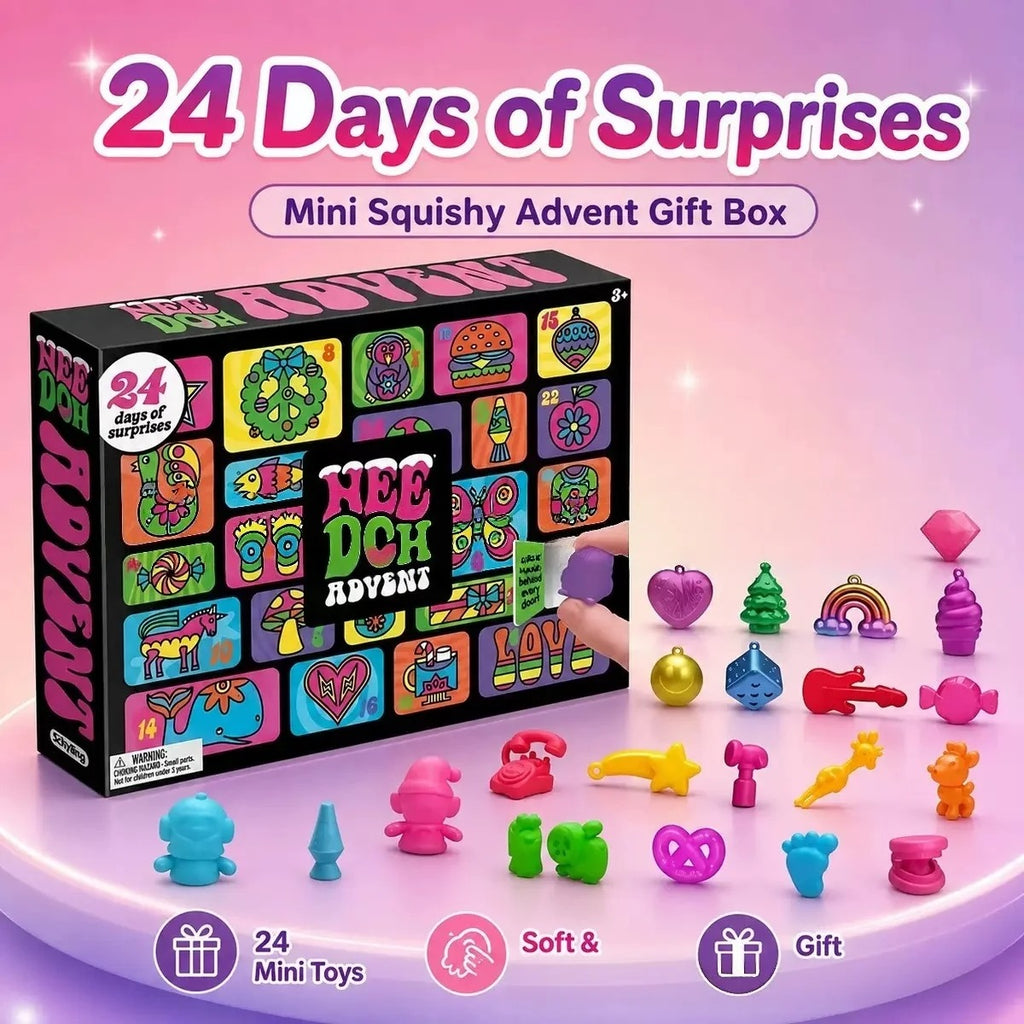 Needoh Christmas Advent Calendar 24 Days Countdown Squishy Blind Box Holiday Party Gift For Kids