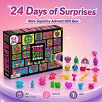 Needoh Christmas Advent Calendar 24 Days Countdown Squishy Blind Box Holiday Party Gift For Kids