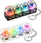 Clickeez Series Multi-style LED Keyboard Keychain Fidget Toy - Clickable Buttons