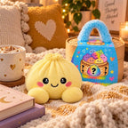 Christmas Plush Dumplings Squishy Ornaments Stress Relief with cute box