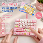 Clickeez Series 26 Grids Keycap Clicker Cute Button Keyboard Keychains Surprise Color