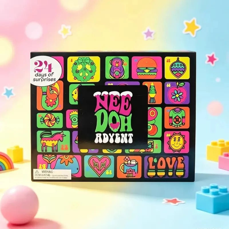 Needoh Christmas Advent Calendar 24 Days Countdown Squishy Blind Box Holiday Party Gift For Kids