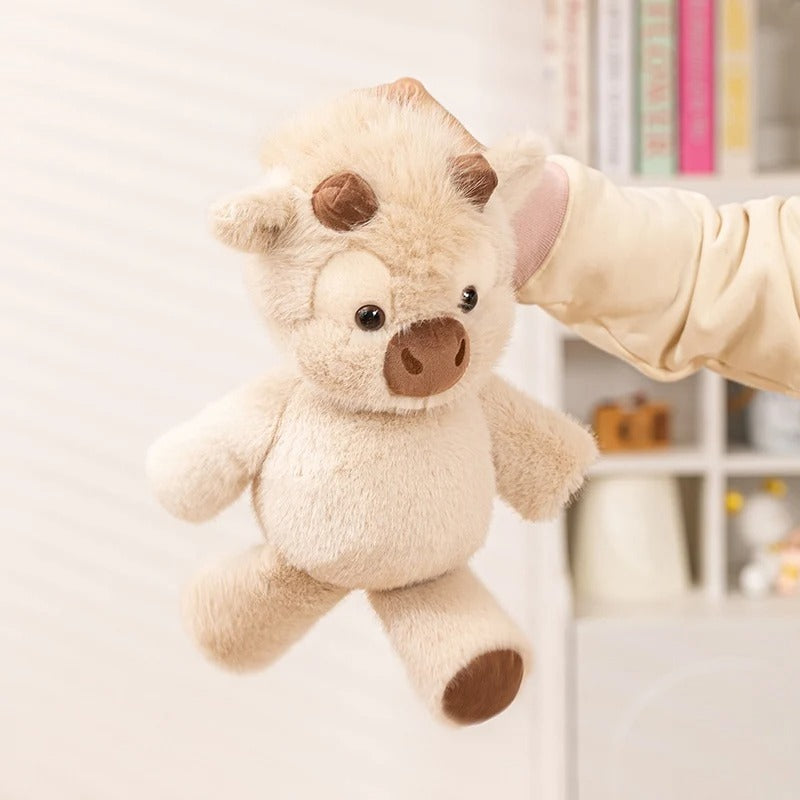 Adorable Highland Cattle Plush Toy 45cm - Huggable Running Cow Stuffed