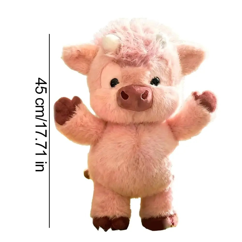 Cute Animated Stuffed Animal Pillow Creative Running Pig Plush Toy Gift 17.7inch