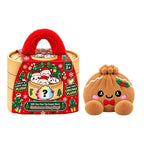 Christmas Bun Dumpling Squishy Plush – Cute Bow Holiday Decor – Surprise Color