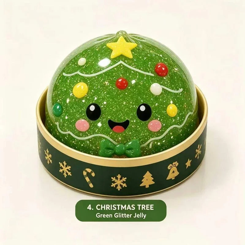 Christmas Dumpling Glitter Squishy – Steamed Bun Fidget Toy 1Pcs