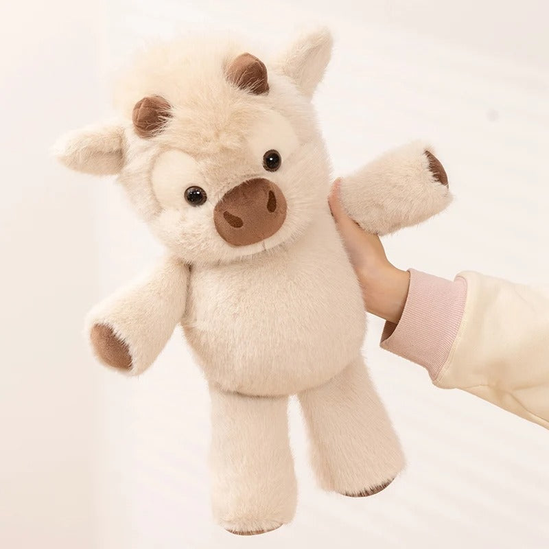 Adorable Highland Cattle Plush Toy 45cm - Huggable Running Cow Stuffed