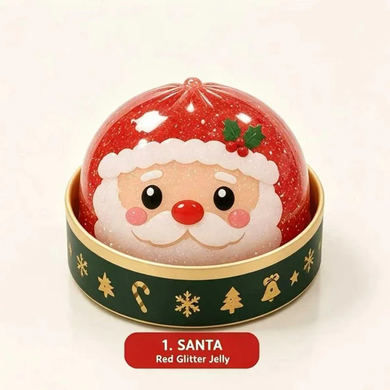 Christmas Dumpling Glitter Squishy – Steamed Bun Fidget Toy 1Pcs