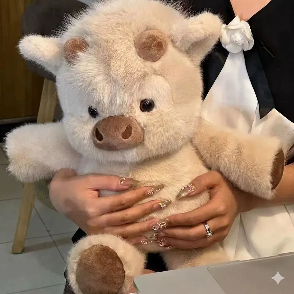 Cute Animated Stuffed Animal Pillow Creative Running Pig Plush Toy Gift 17.7inch
