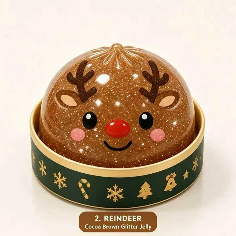 Christmas Dumpling Glitter Squishy – Steamed Bun Fidget Toy 1Pcs