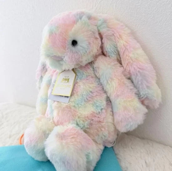 Jellycat Luxe Bunny Lazulia Plush toy rainbow rabbit With Dust Bag